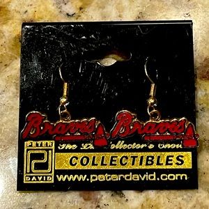 Atlanta Braves Earrings Peter David Collectibles